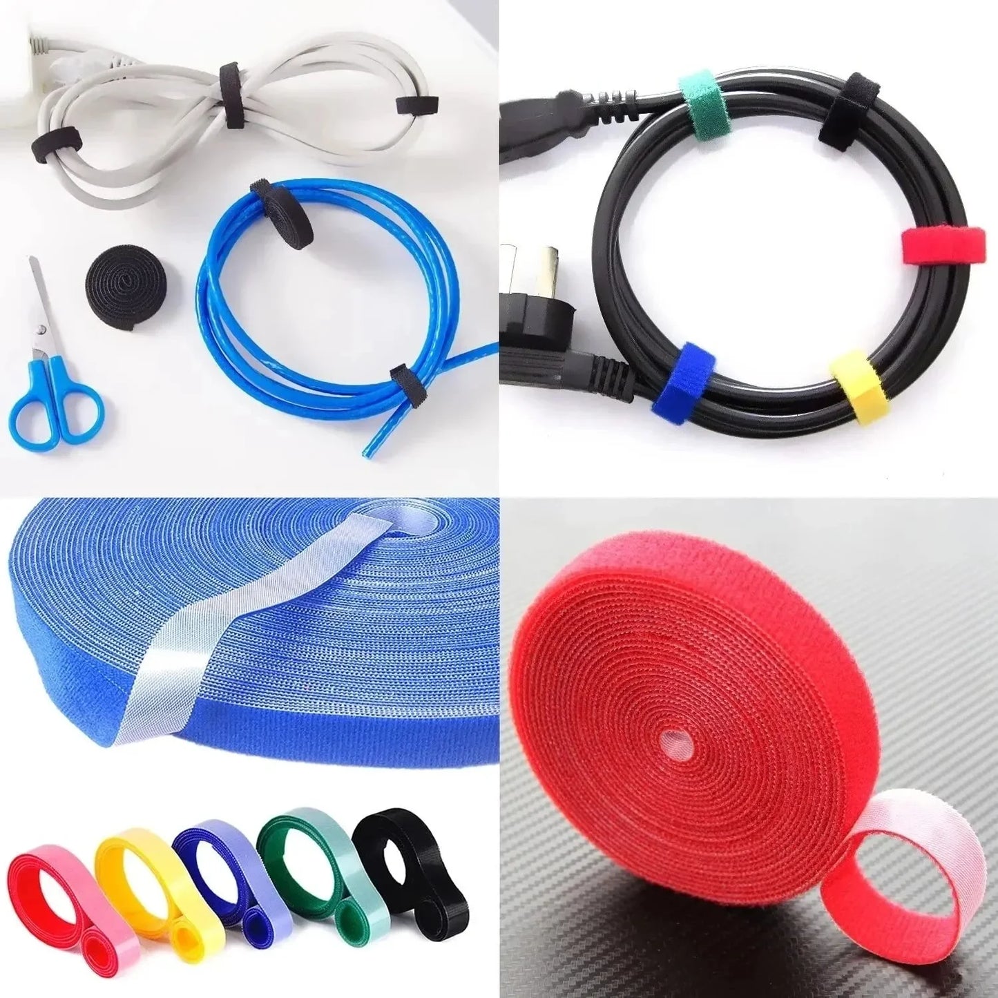 1/5M Cable Organizer Cable Management Wire Winder Tape Earphone Mouse Cord Management Ties Protector