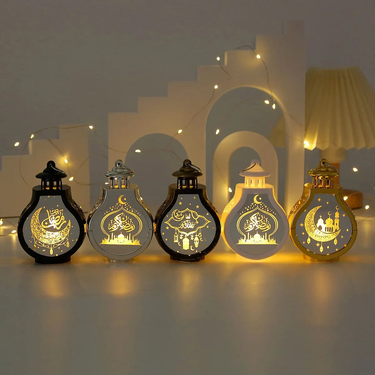 Eid Mubarak LED Wind Lamp Ornament 2025