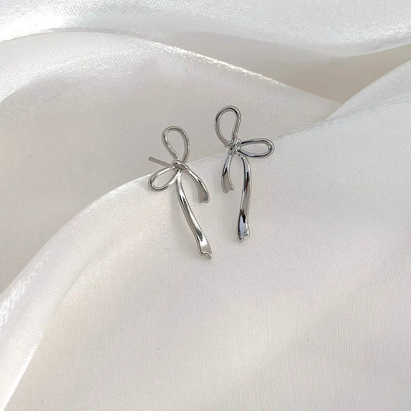 18K Gold Plated Bow Earrings for Women