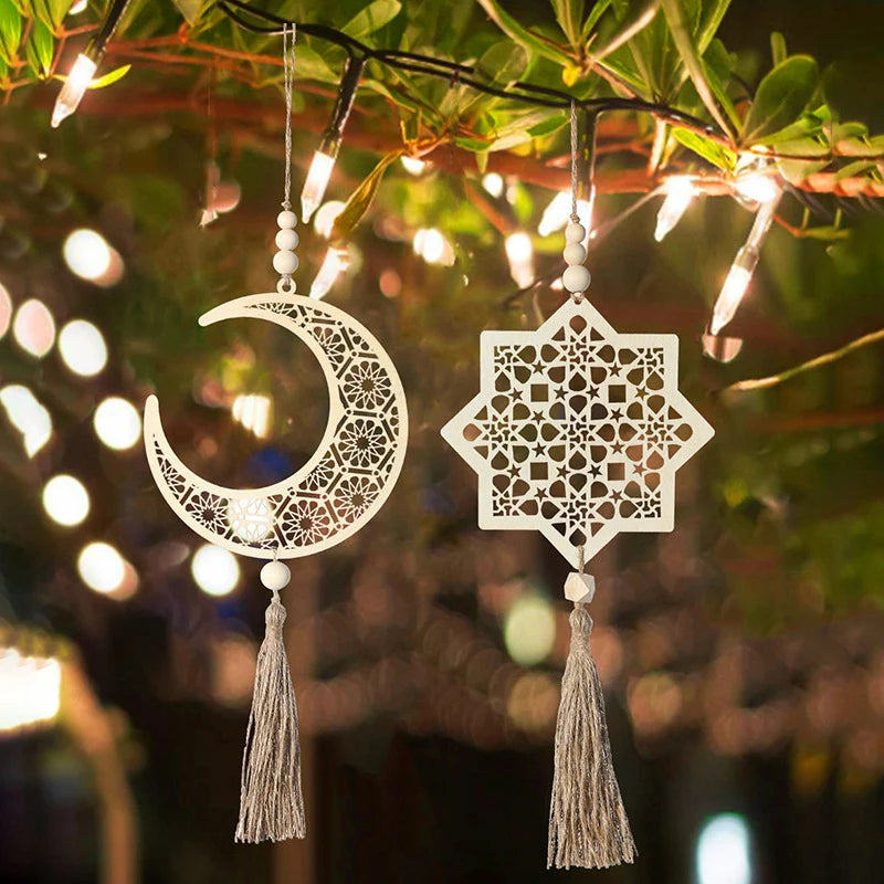 Ramadan Decoration 2025 Wooden Hanging