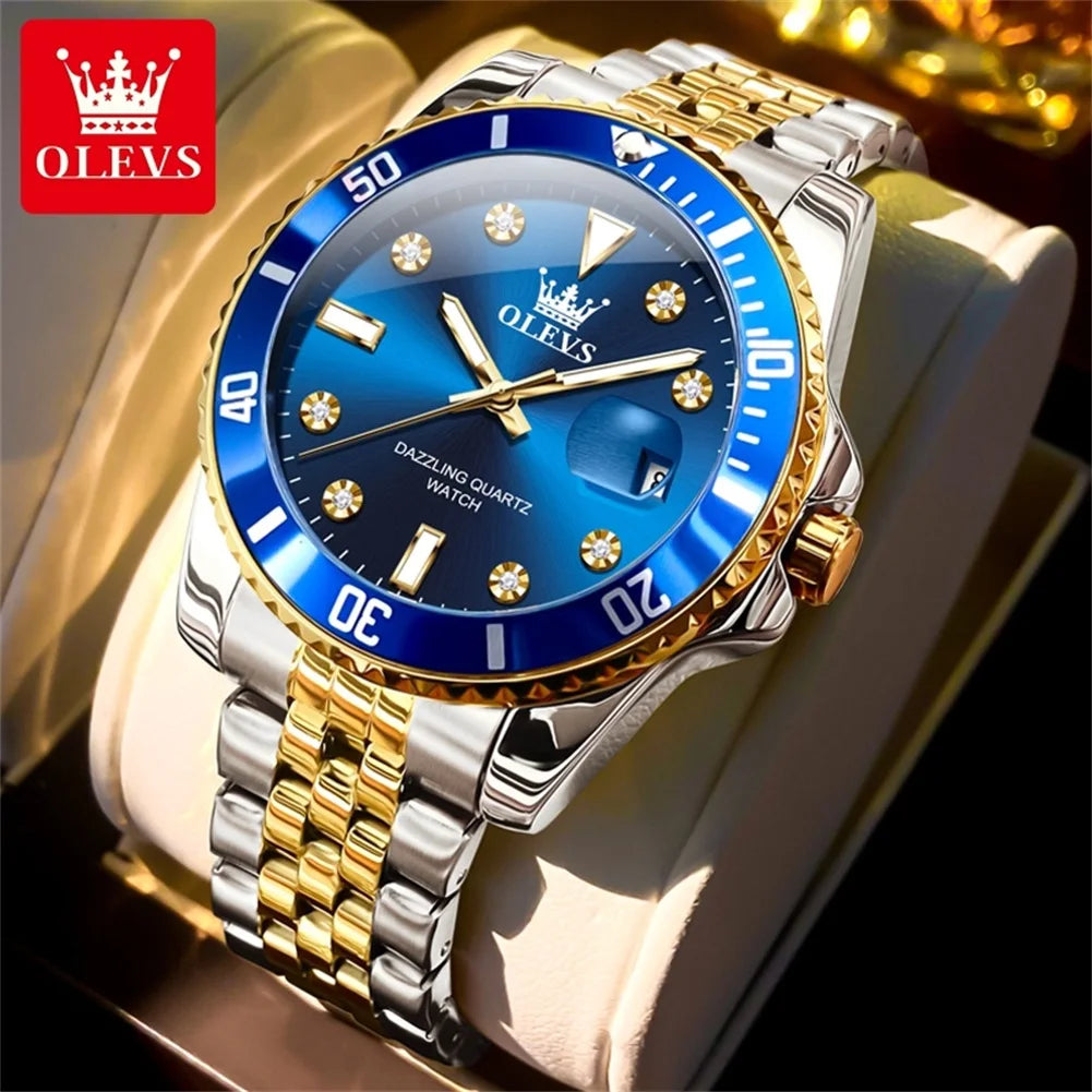 OLEVS Luxury Watch Waterproof Male Clock