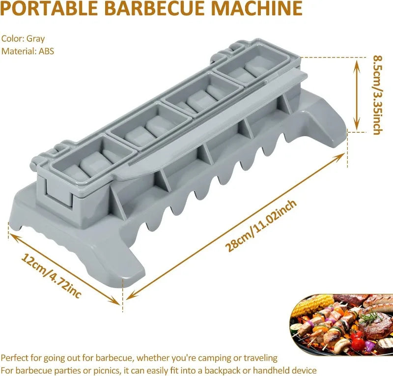 Row Kebab Maker Bbq Meat Skewer Machine