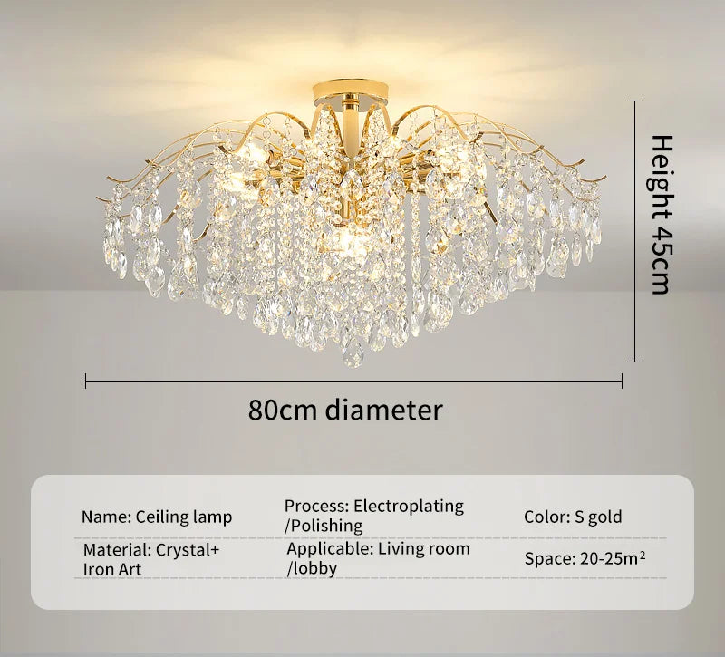 Luxury K9 Crystal Chandelier Home Decor Ceiling Light Suitable