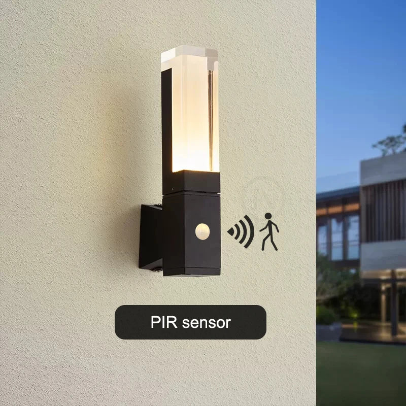 Aluminum PIR sensor outdoor wall lamp waterproof