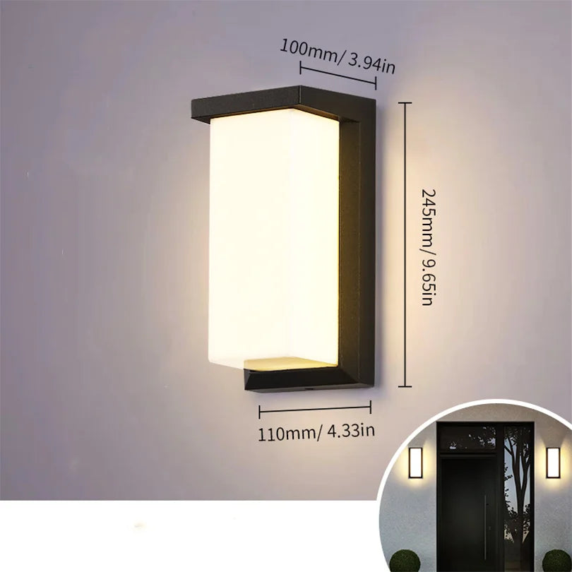 LED Outdoor Wall Light Lamp Motion Sensor Waterproof