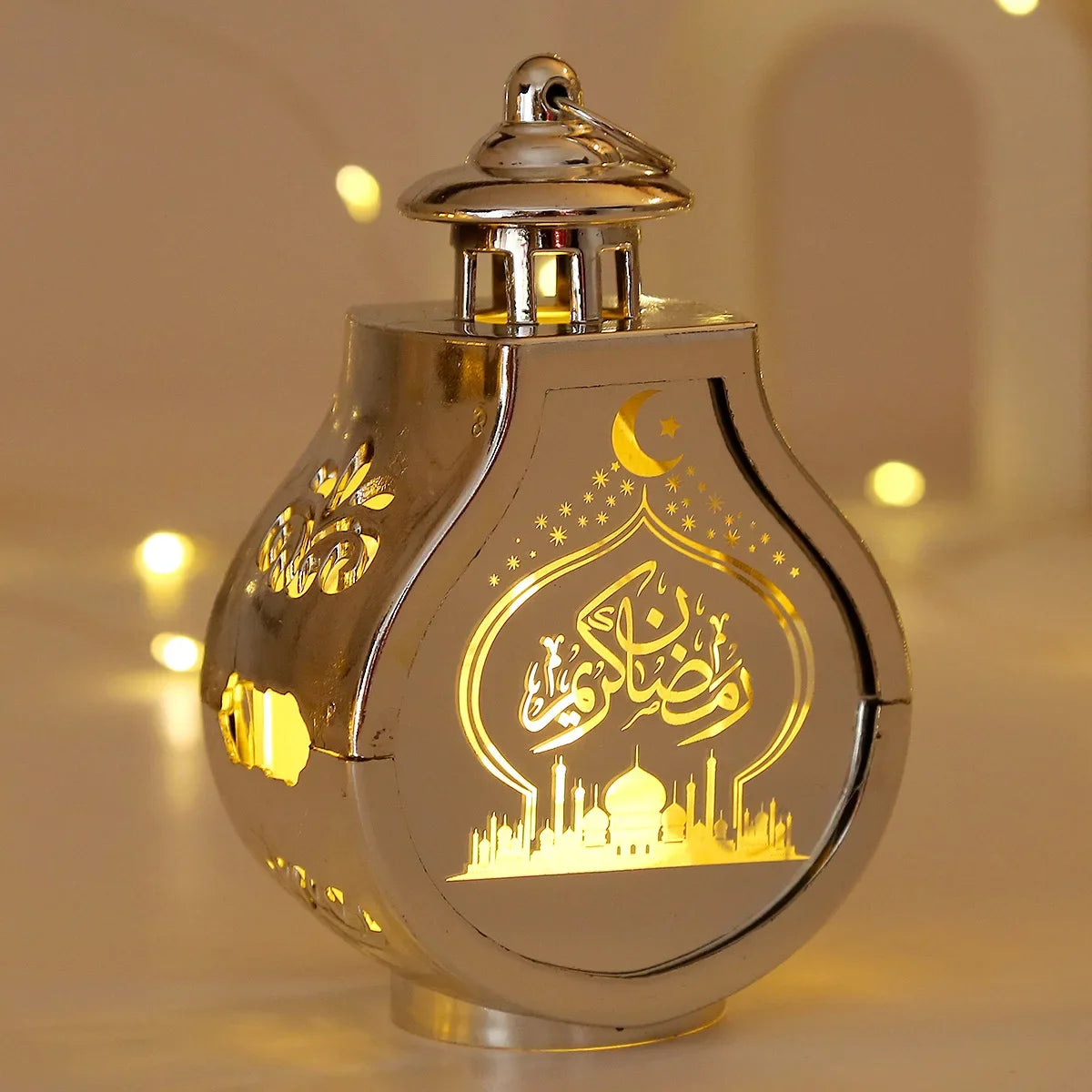 Eid Mubarak LED Wind Lamp Ornament 2025