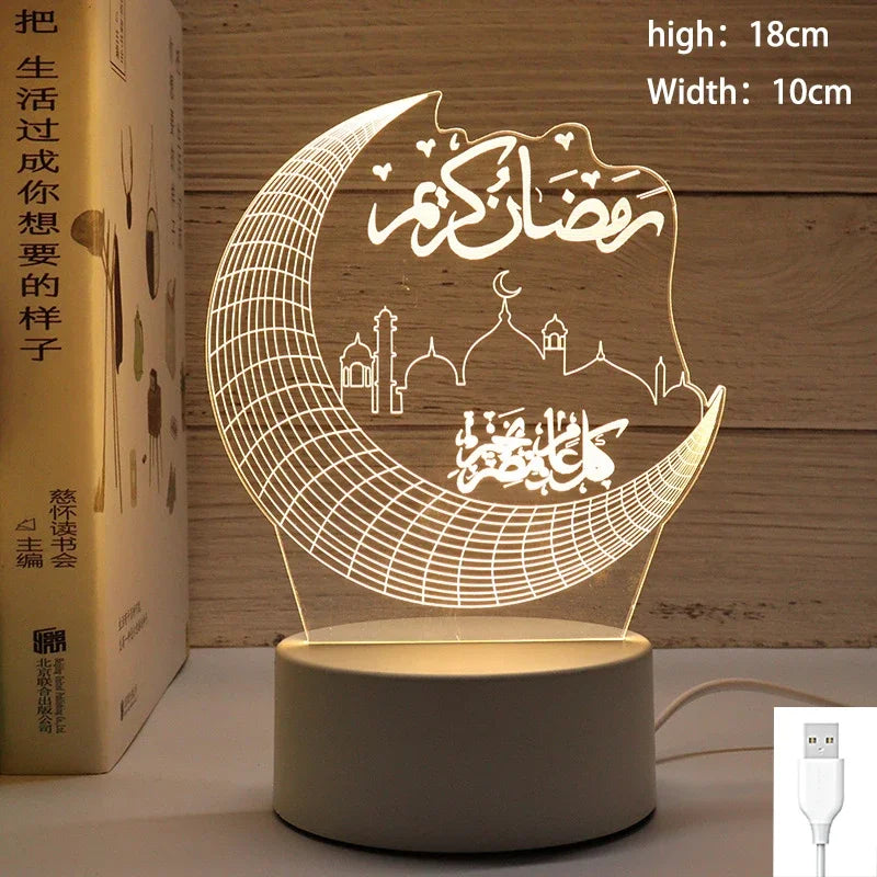 Eid Mubarak LED Lantern Light Ramadan kareem Decorations for home 2025