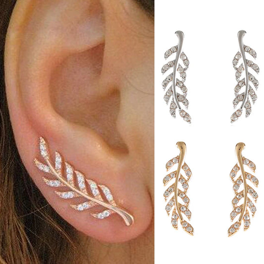 Hollow Out Leaves Earrings for Women