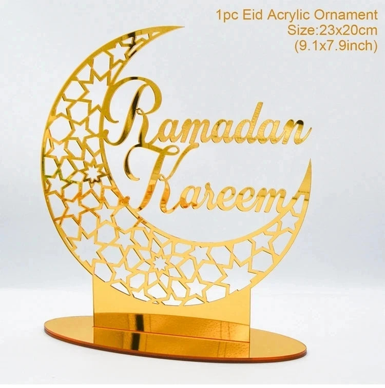 Ramadan Tray Table Centerpieces Plate Acrylic