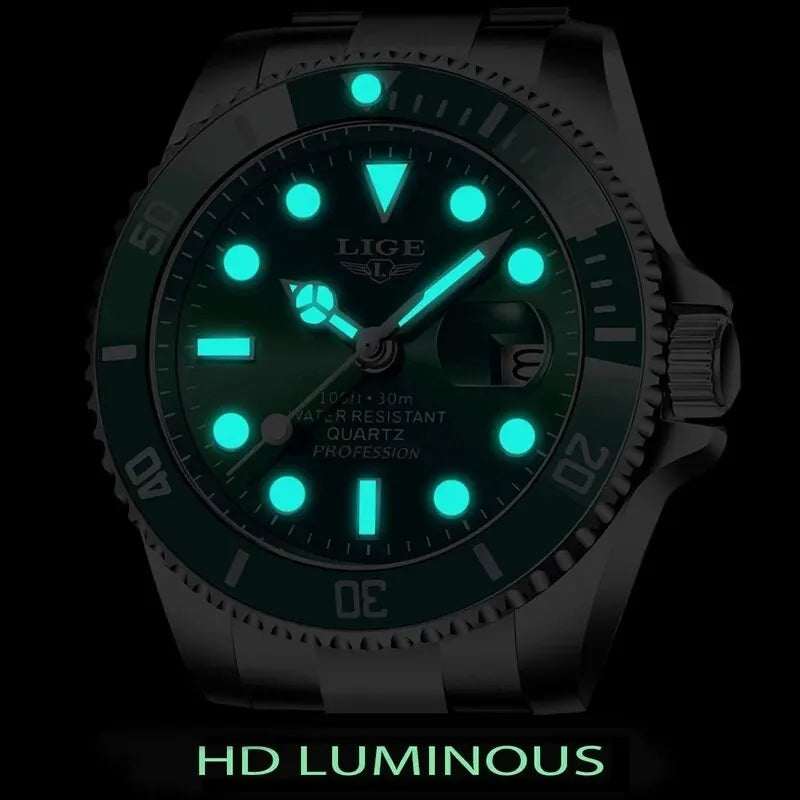 LIGE Top Brand Luxury Fashion Watch Men