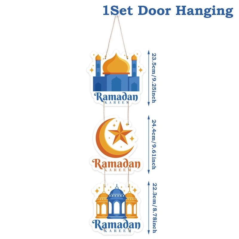 EID Mubarak Decorations Door Hanging Ramadan Decor 2025