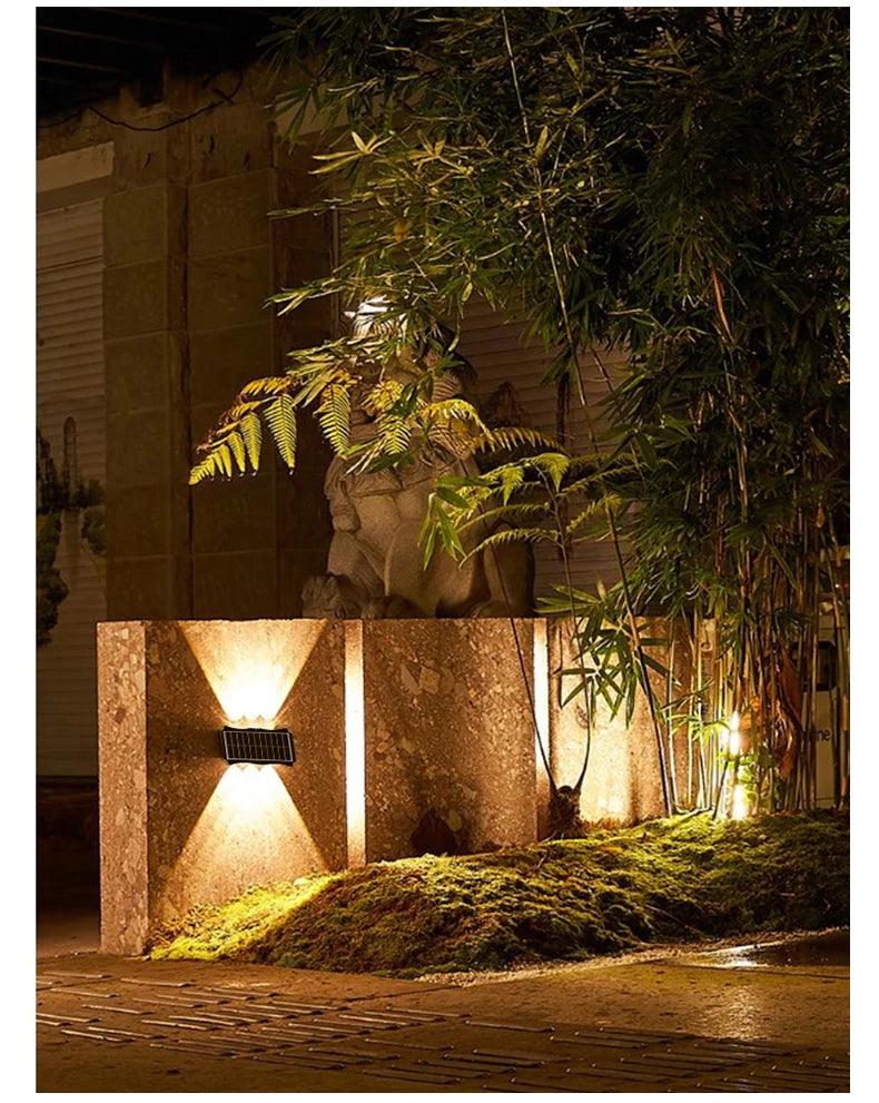 Solar Wall Lamp Outdoor Warm Light Waterproof