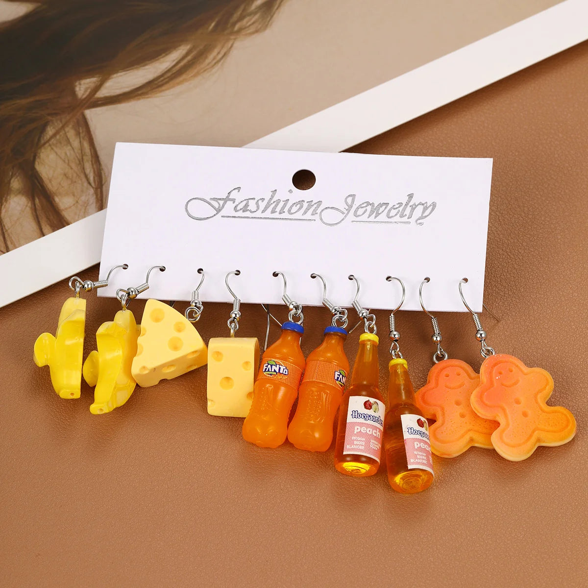 Fashion Sweet Fruit Drink Earrings Set for Women