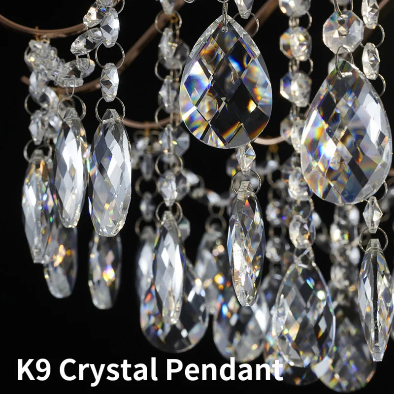 Luxury K9 Crystal Chandelier Home Decor Ceiling Light Suitable