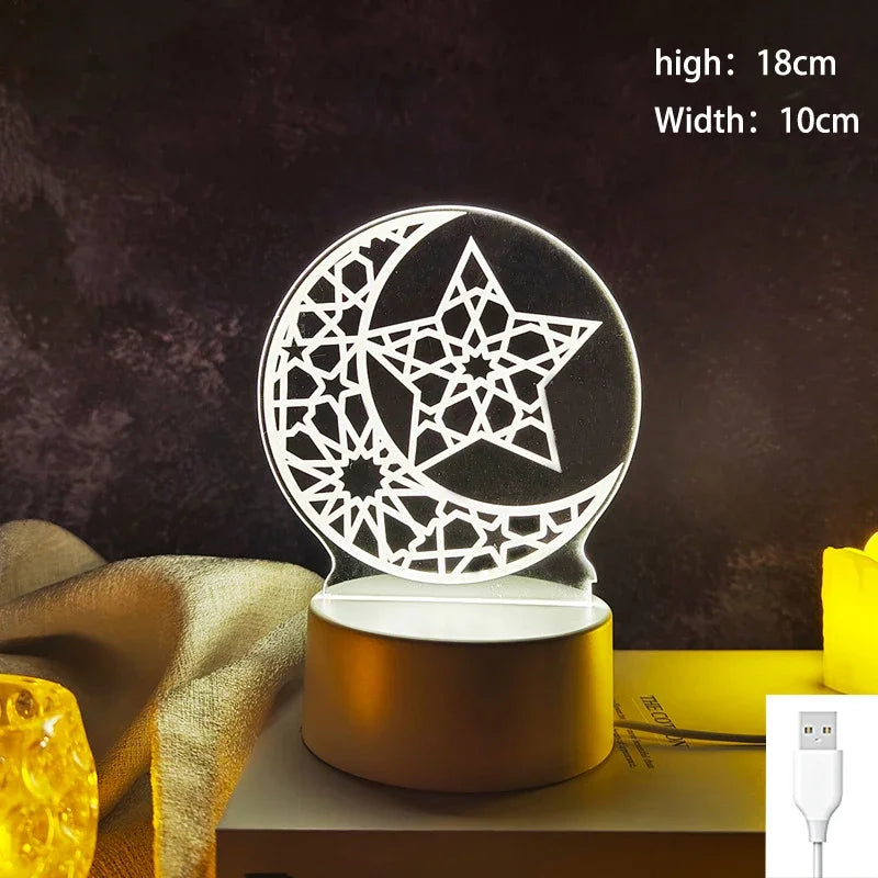 Eid Mubarak LED Lantern Light Ramadan kareem Decorations for home 2025