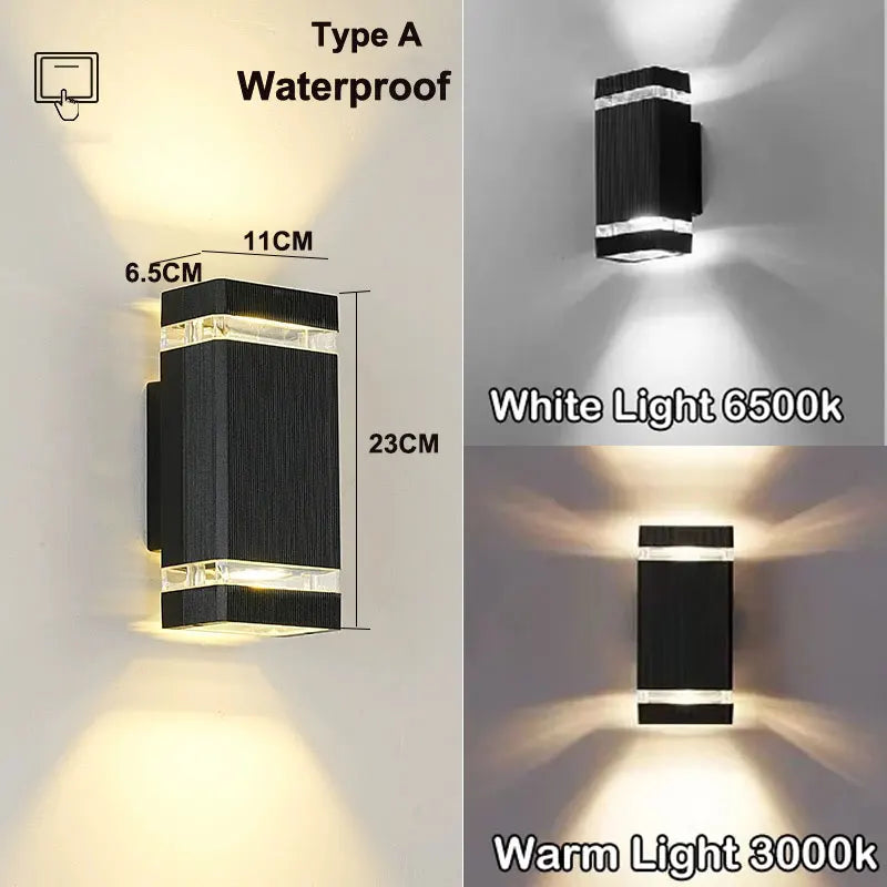 Outdoor Wall Light Waterproof Double head