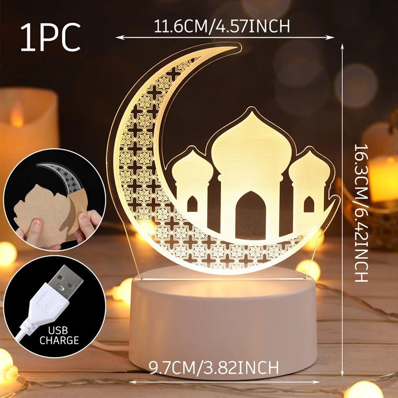 Ramadan Decoration Moon Candlestick EID Mubarak Decor