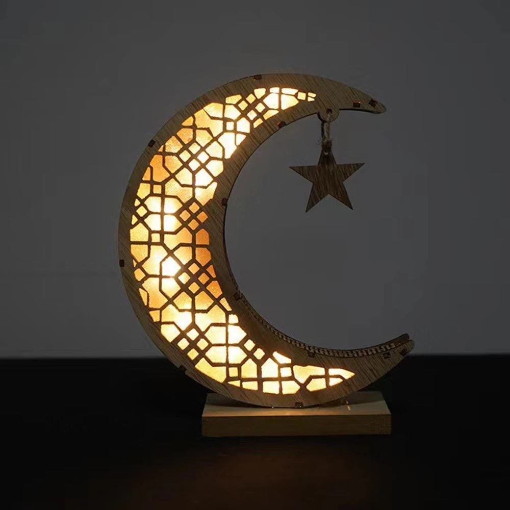 Gold Ramadan Moon Led Lamp