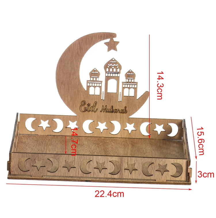 Wooden Pendant EID Mubarak 2025 Ramadan Decoration