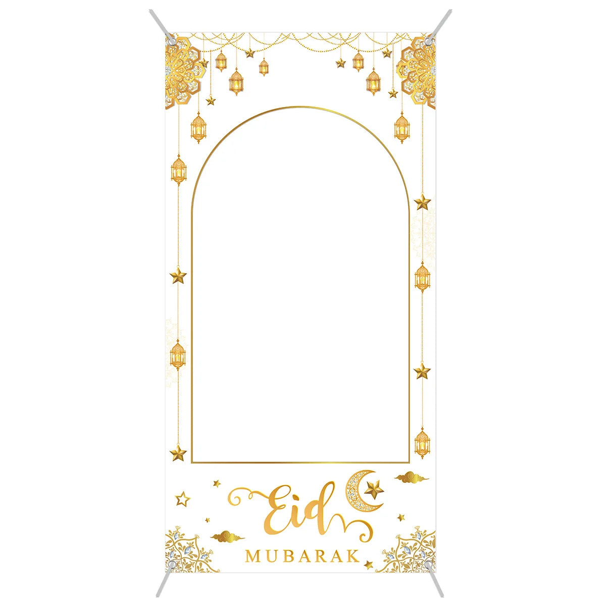 Eid Mubarak Photo Booth Frame Background Ramadan Decoration 2025