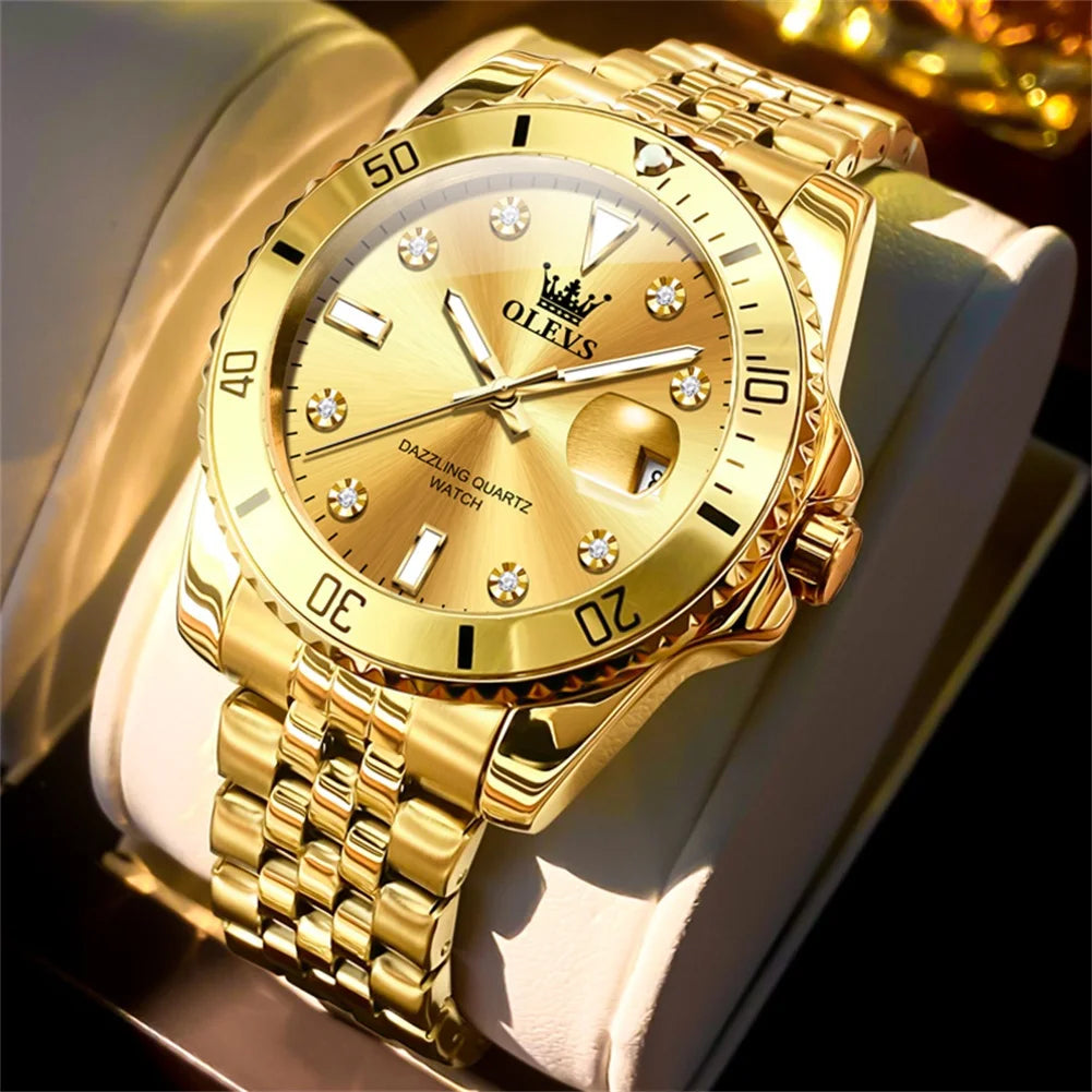 OLEVS Luxury Watch Waterproof Male Clock