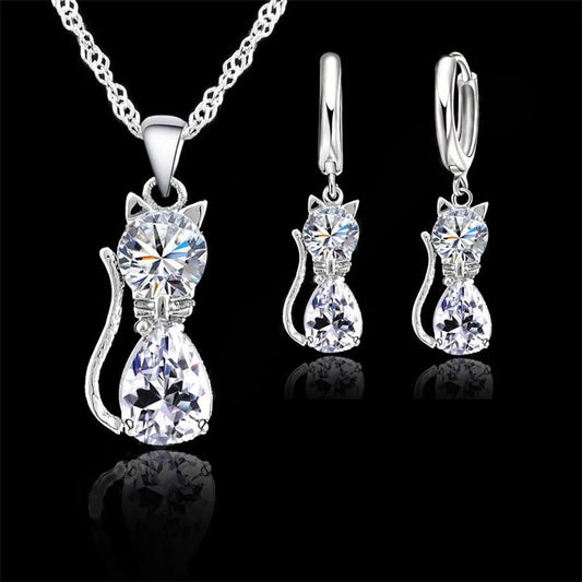 Real 925 Sterling Silver Color Jewelry Sets