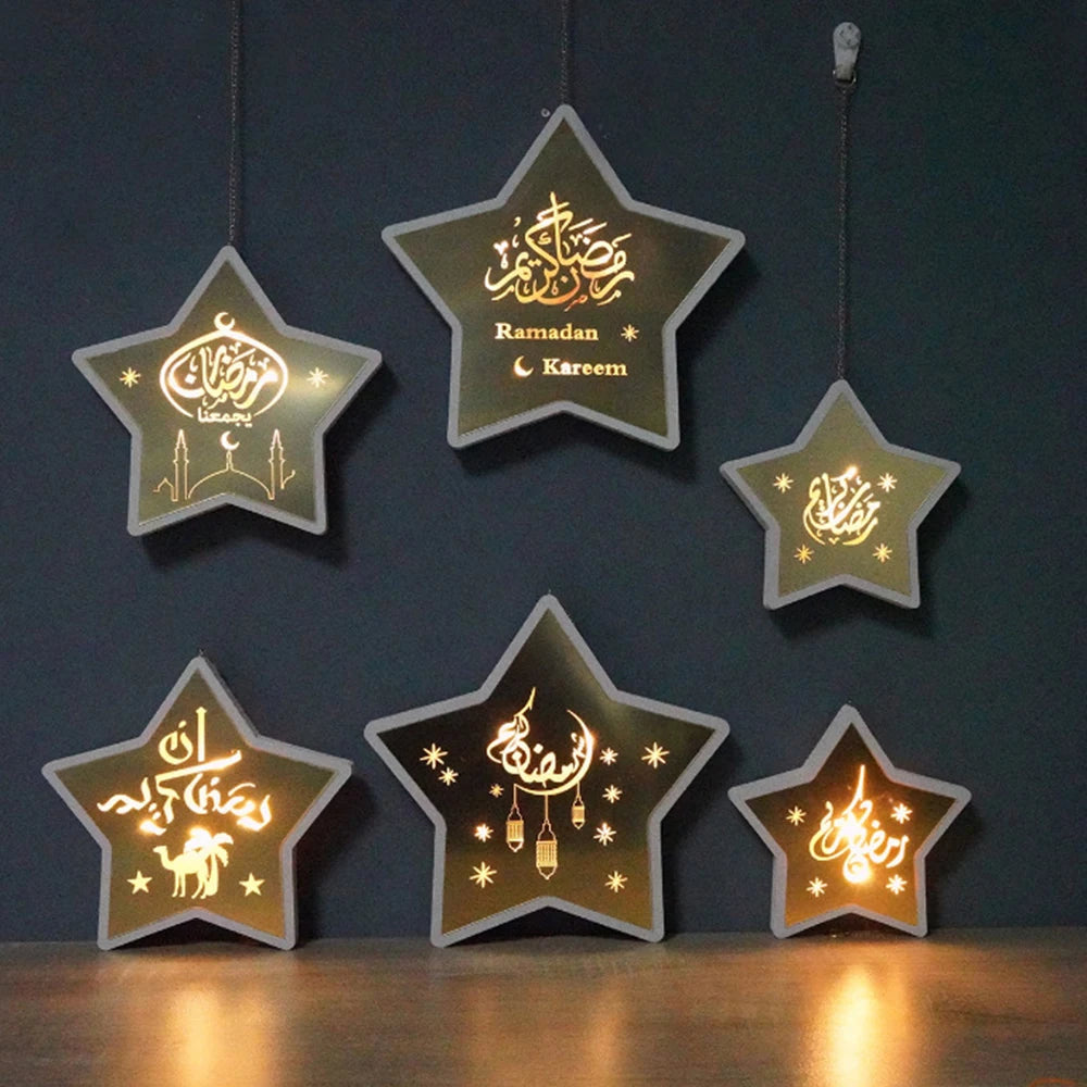 Gold Ramadan Moon Led Lamp