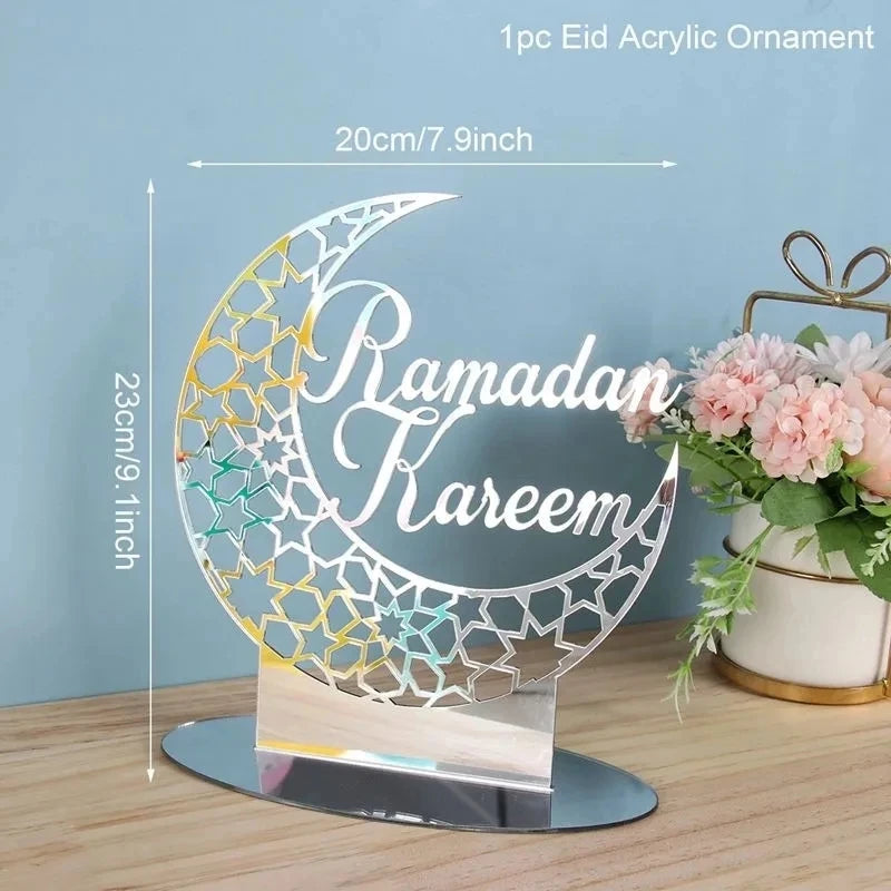 Ramadan Tray Table Centerpieces Plate Acrylic