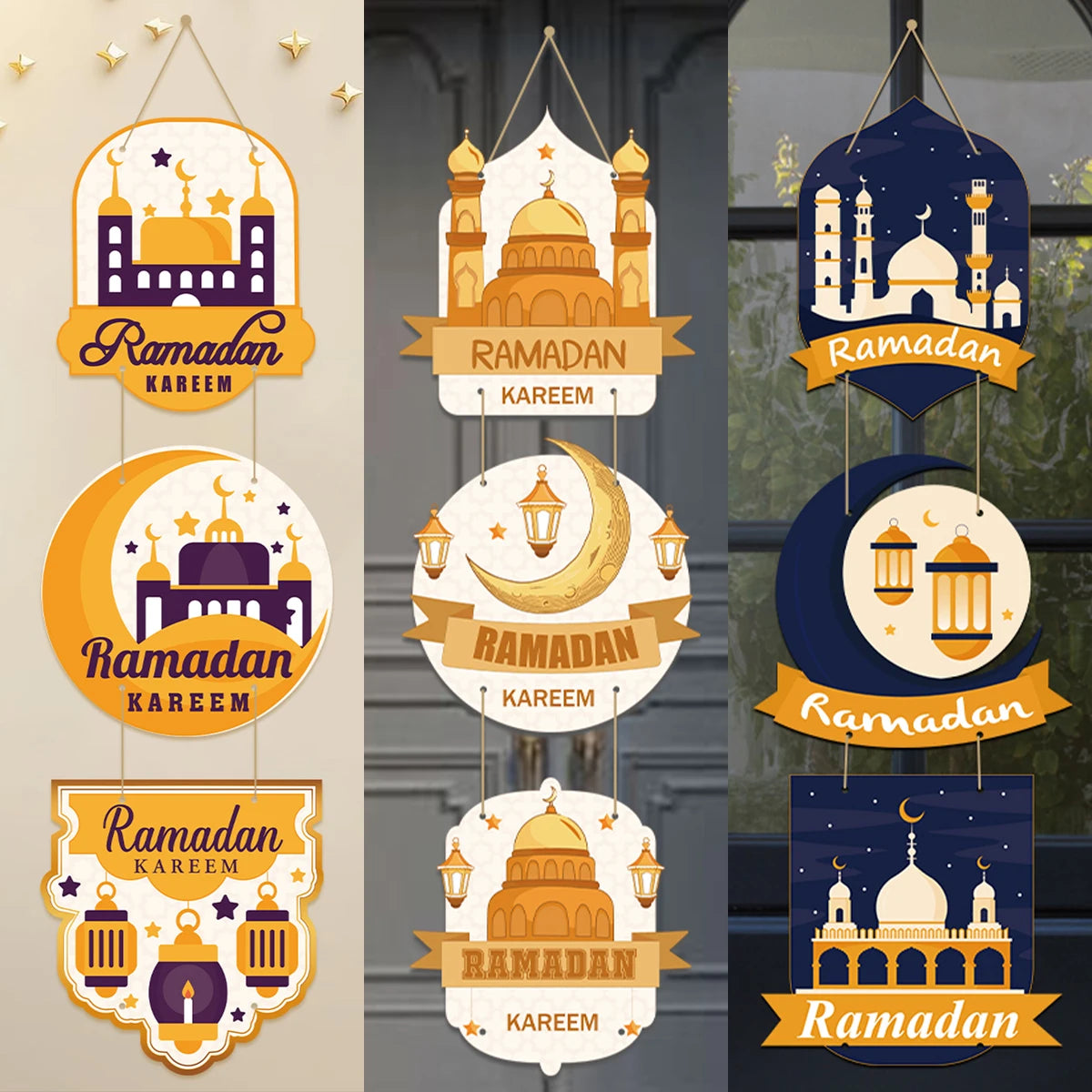 EID Mubarak Decorations Door Hanging Ramadan Decor 2025