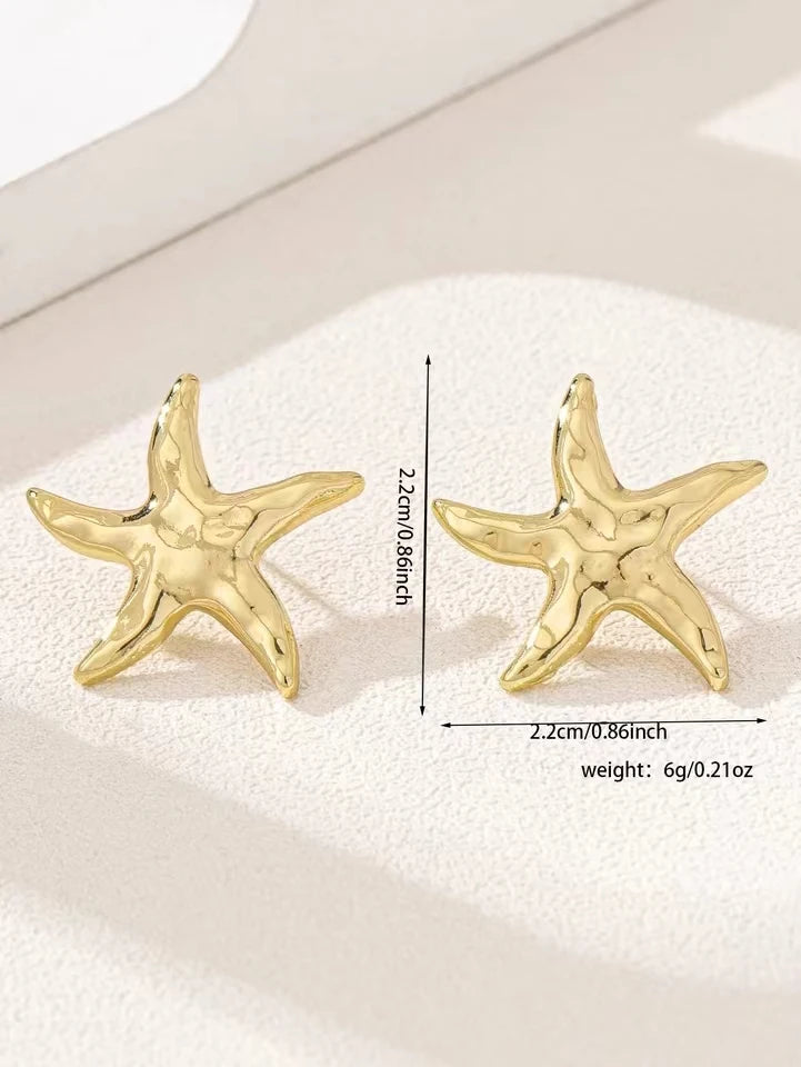 casual Exquisite Starfish Stud Earrings