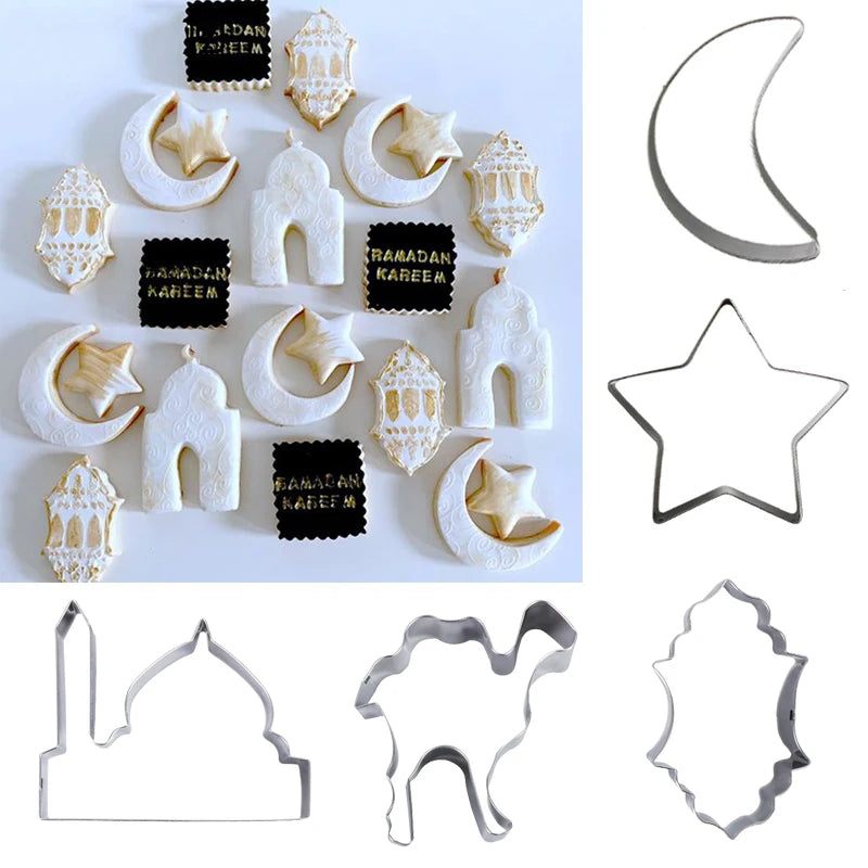 EID MUBARAK Moon Star Biscuit Mold Cookie Cutters