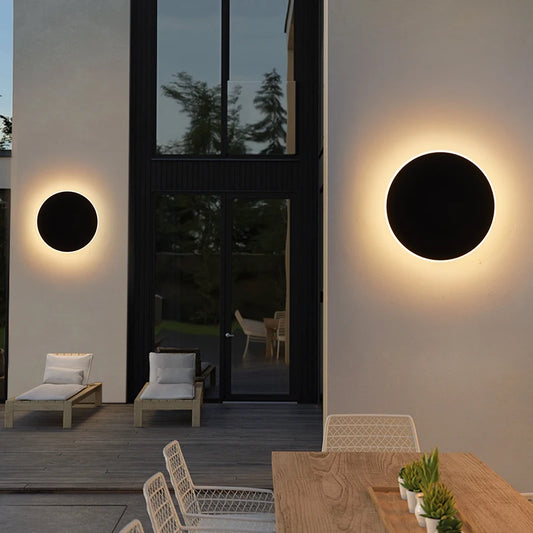 LED Lighting Modern Simple Circular Wall Light Waterproof