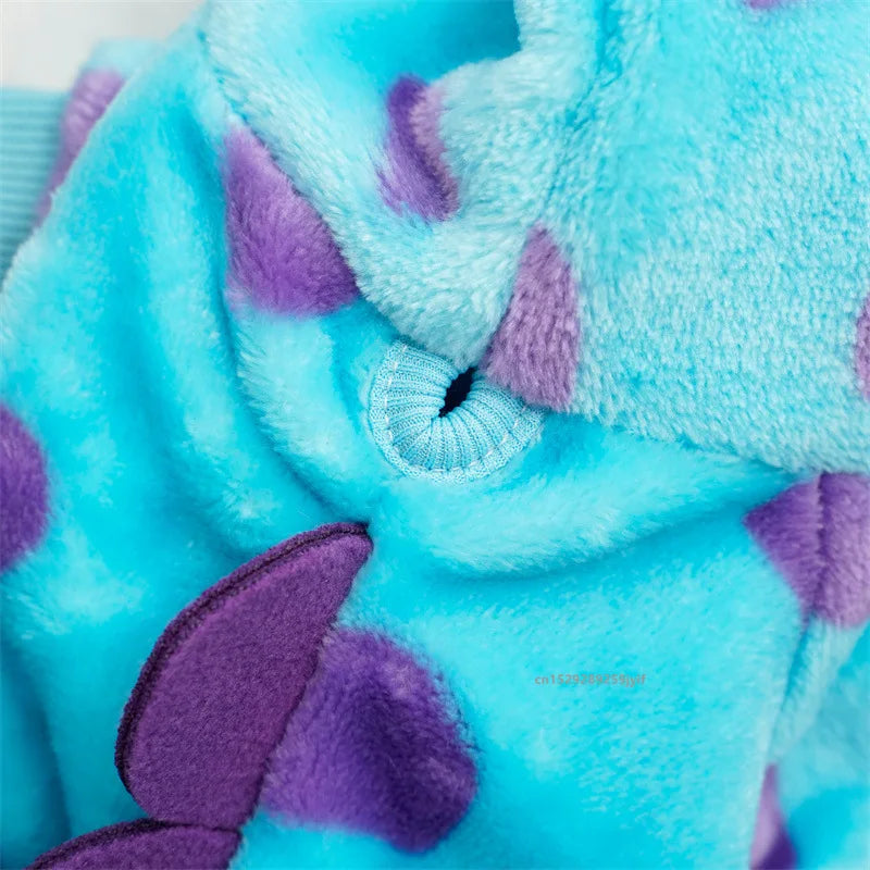 Blue Dinosaur Hooded Coat Pet Clothing