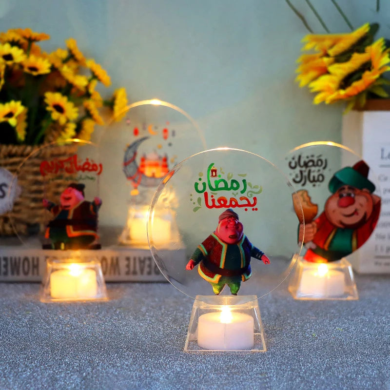 Ramadan Home Decorations 2025 LED Candle Night Light Ornaments