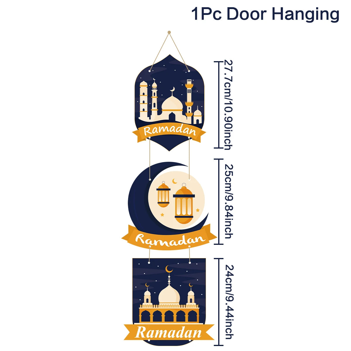 EID Mubarak Decorations Door Hanging Ramadan Decor 2025