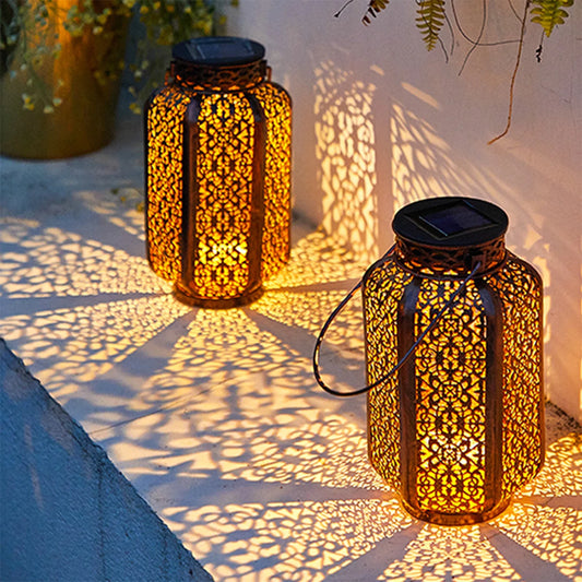 Led Light Solar Hanging Lantern Retro