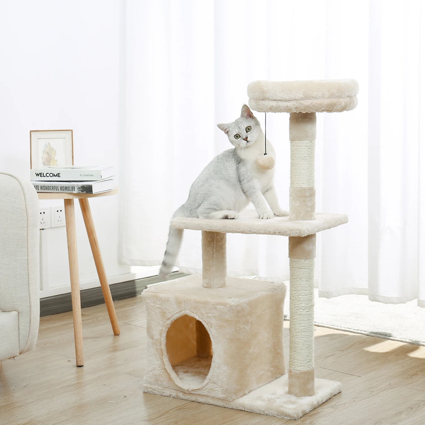 Small Cat Tree with Sisal Scratching Posts