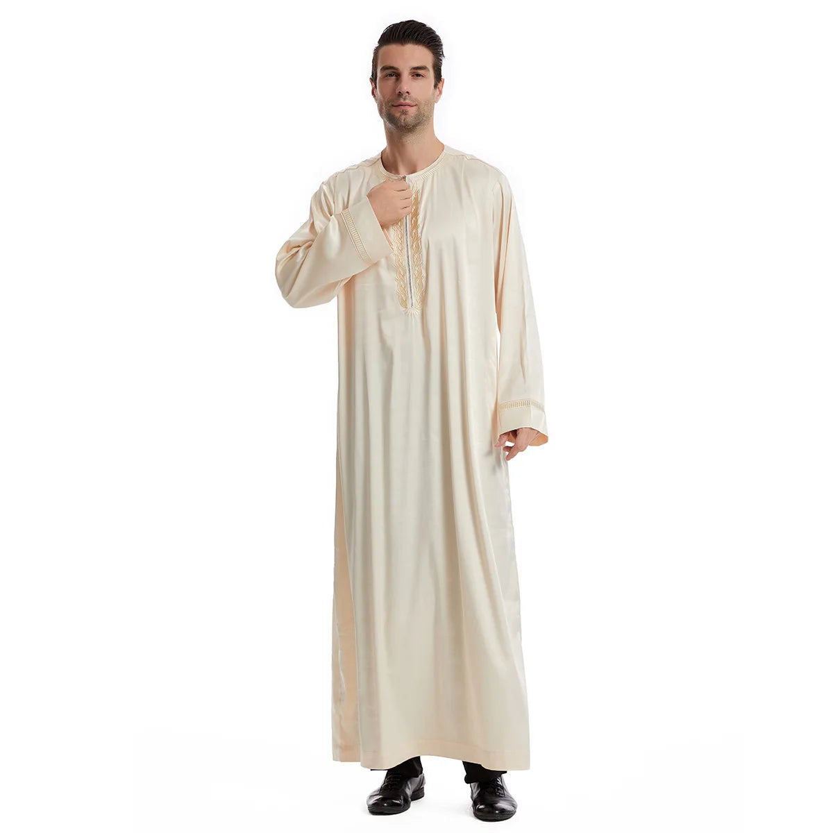 Muslim Men Jubba Thobe Men's Long Dress Islamic