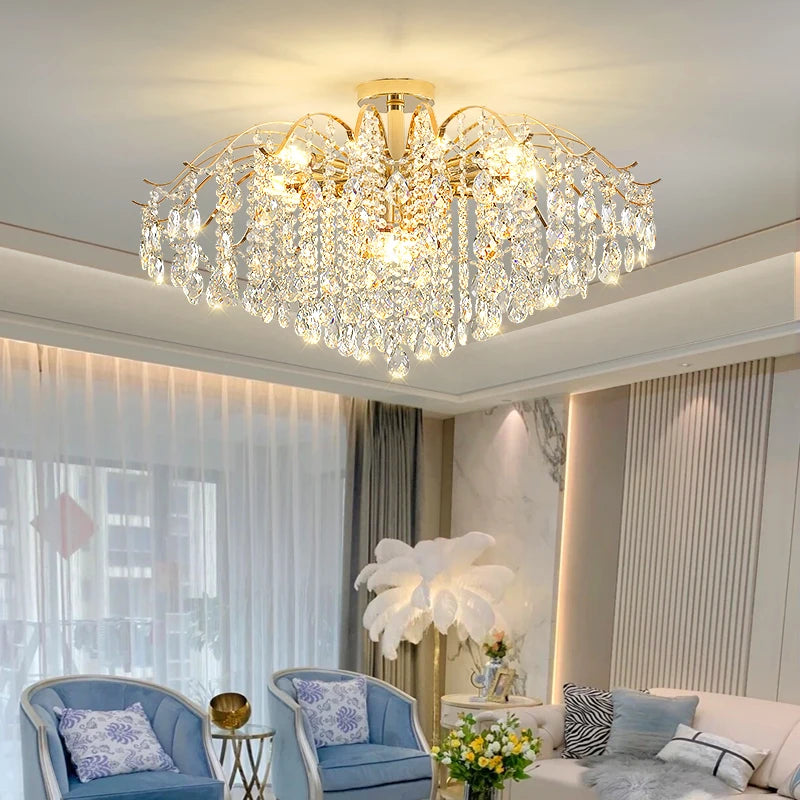 Luxury K9 Crystal Chandelier Home Decor Ceiling Light Suitable