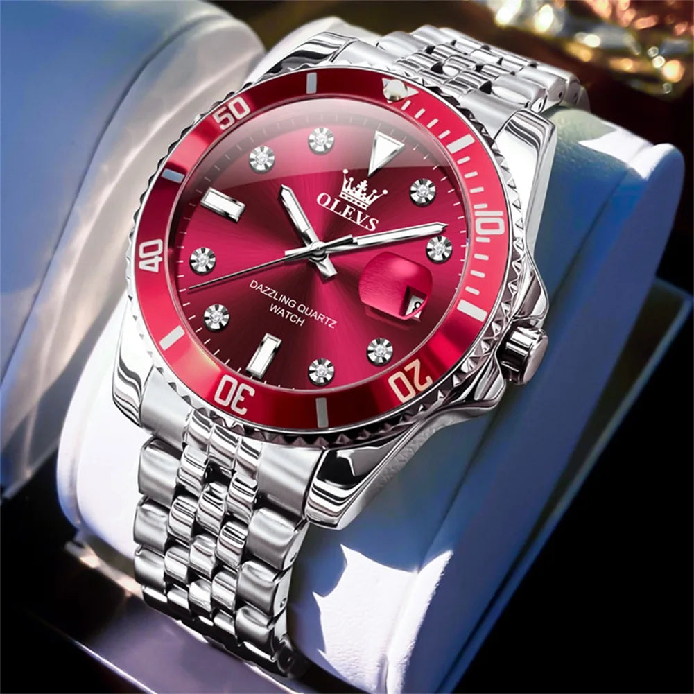 OLEVS Luxury Watch Waterproof Male Clock