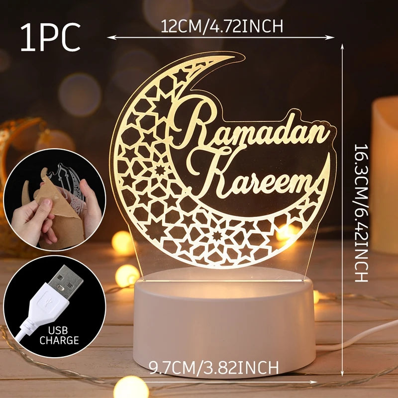 Ramadan Decoration Moon Candlestick EID Mubarak Decor