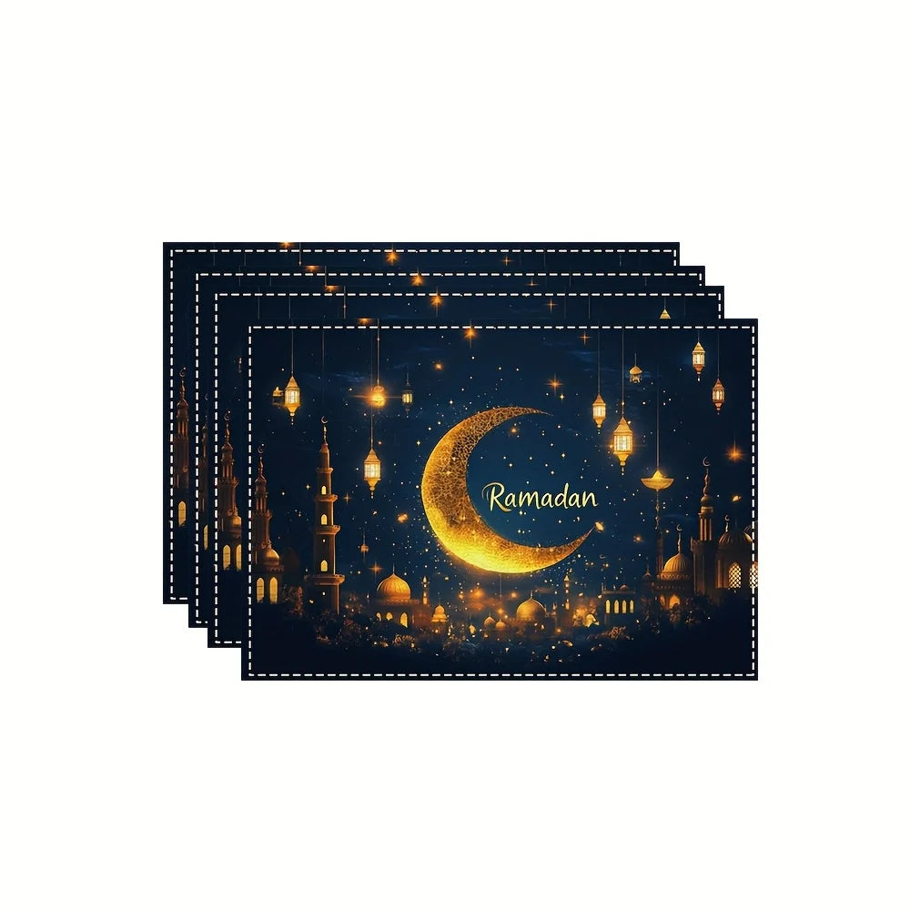 1PC Washable Polyester Ramadan Placemats