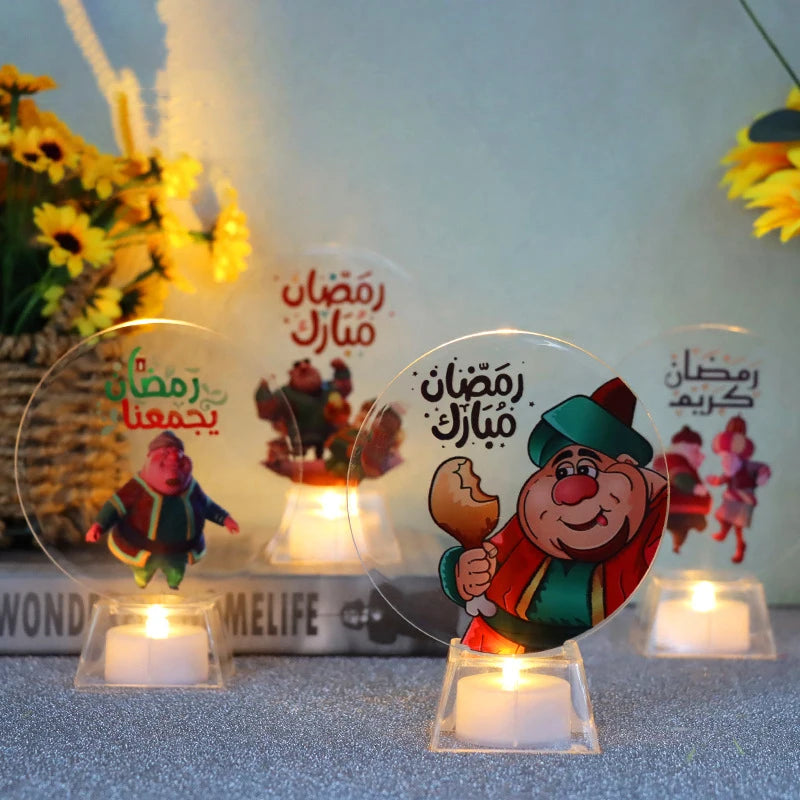 Ramadan Home Decorations 2025 LED Candle Night Light Ornaments