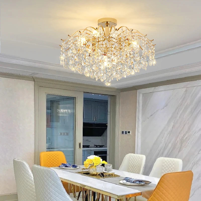 Luxury K9 Crystal Chandelier Home Decor Ceiling Light Suitable