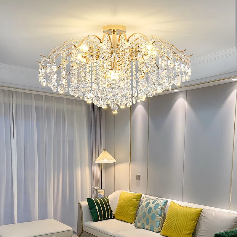 Luxury K9 Crystal Chandelier Home Decor Ceiling Light Suitable