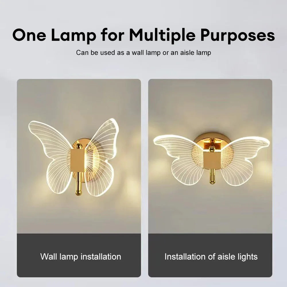 LED Butterfly Wall Lamp Indoor Lighting