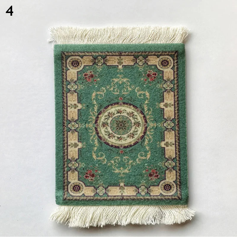 Retro Non-Slip Tassel Coasters Coaster Persian Style Cup Mat Heat Insulation Pads