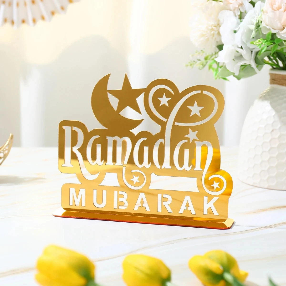 Ramadan Tray Table Centerpieces Plate Acrylic