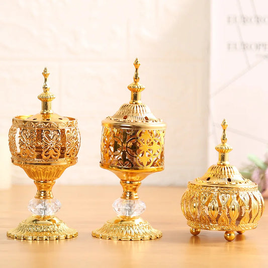 Eid Mubarak Golden Incense Tower Ornament Ramadan Kareem