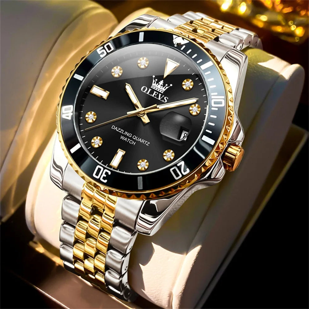 OLEVS Luxury Watch Waterproof Male Clock